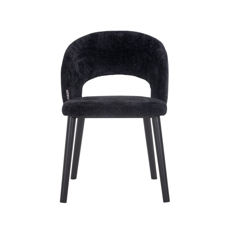 - Eetkamerstoel Savoy black chenille