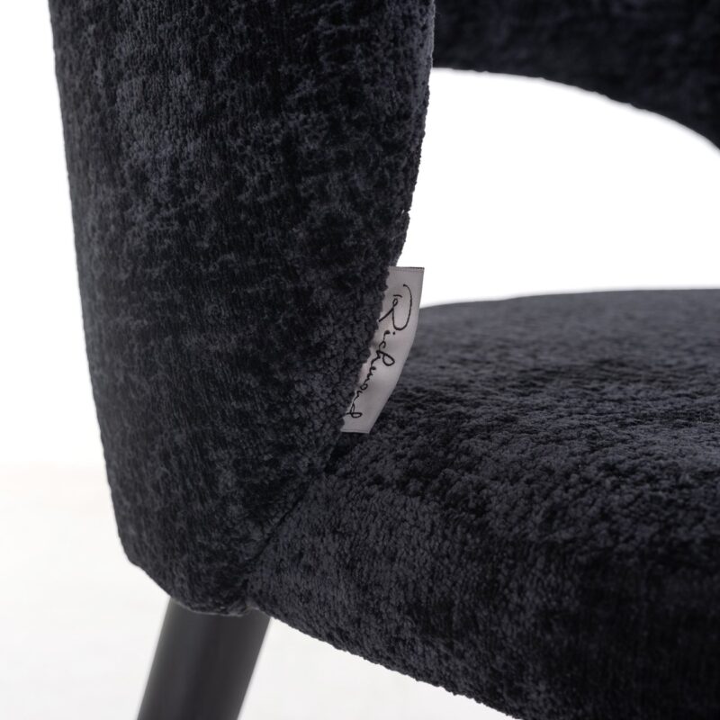 - Eetkamerstoel Savoy black chenille