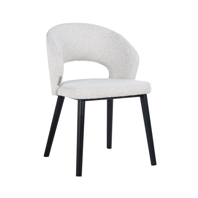 - Eetkamerstoel Savoy white bouclé