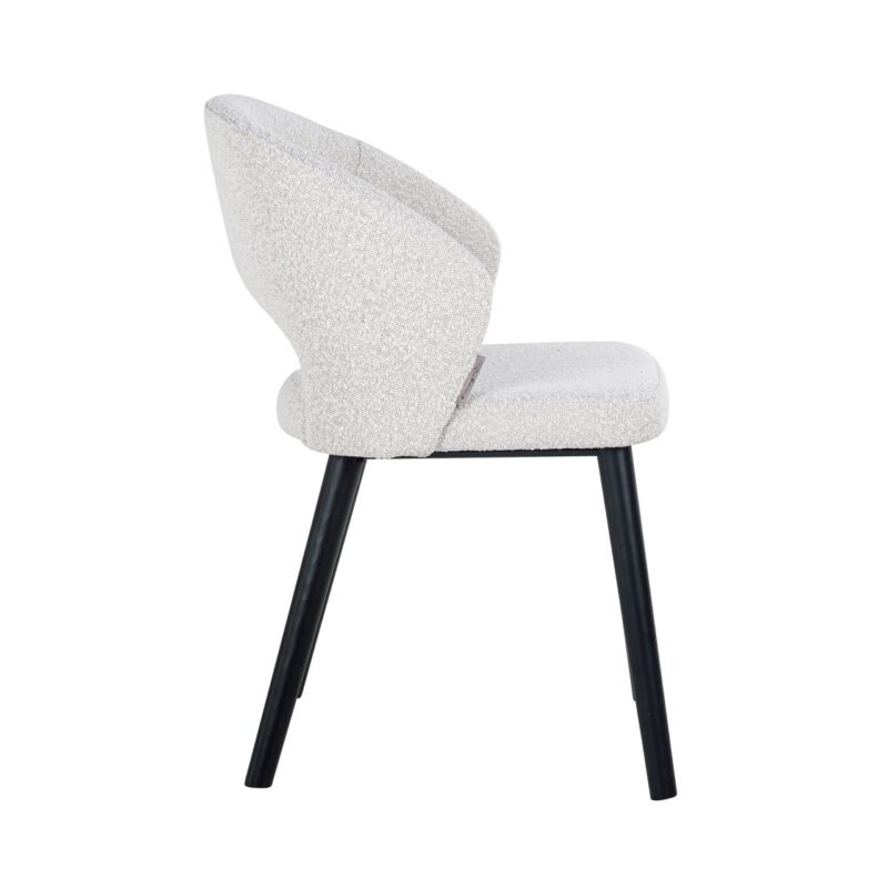 - Eetkamerstoel Savoy white bouclé