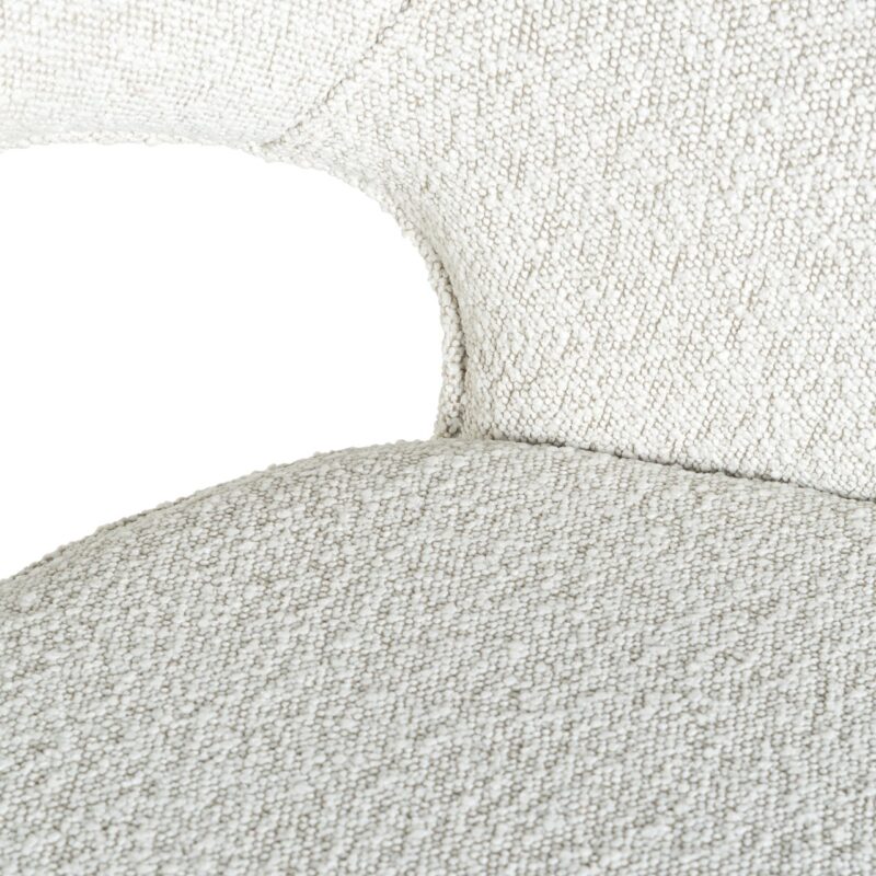 - Eetkamerstoel Savoy white bouclé