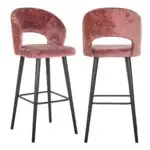 - Barstoel Savoy rose chenille
