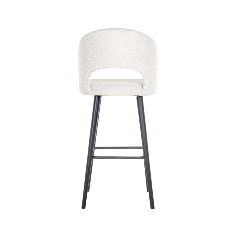 - Barstoel Savoy white bouclé