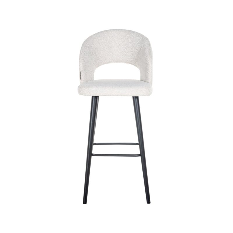 - Barstoel Savoy white bouclé