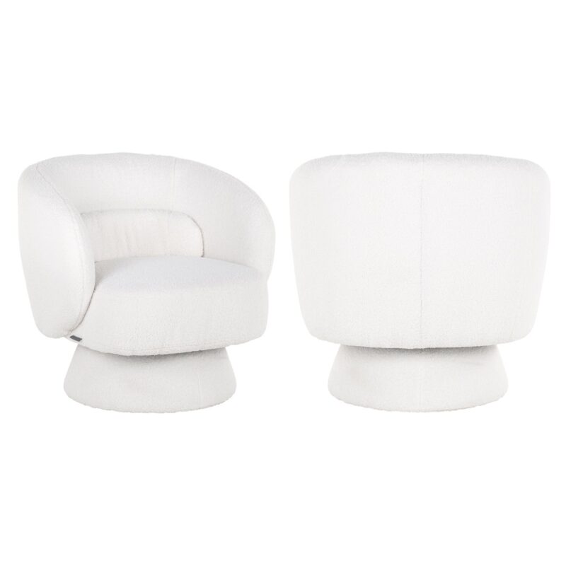 - Lounge stoel Senna white furry