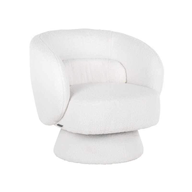 - Lounge stoel Senna white furry