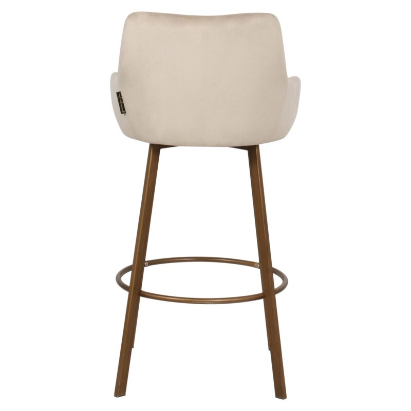 - Barstoel Cressida khaki velvet high back (Set of 2)