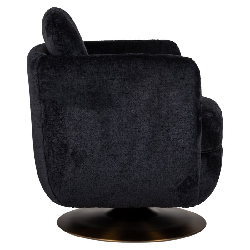 - Lounge stoel Turner black chenille