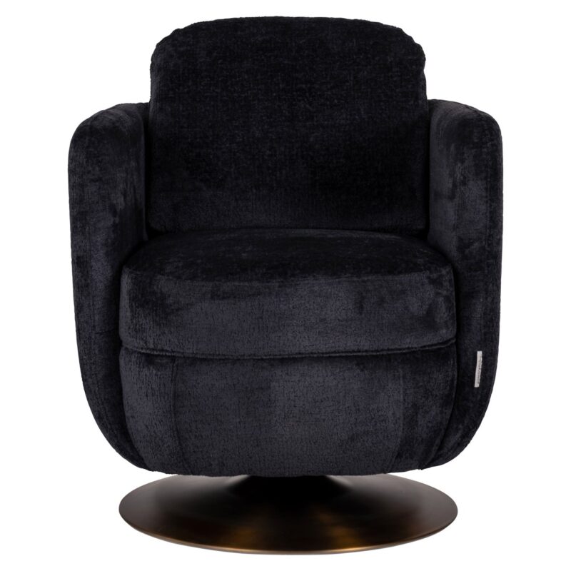 - Lounge stoel Turner black chenille