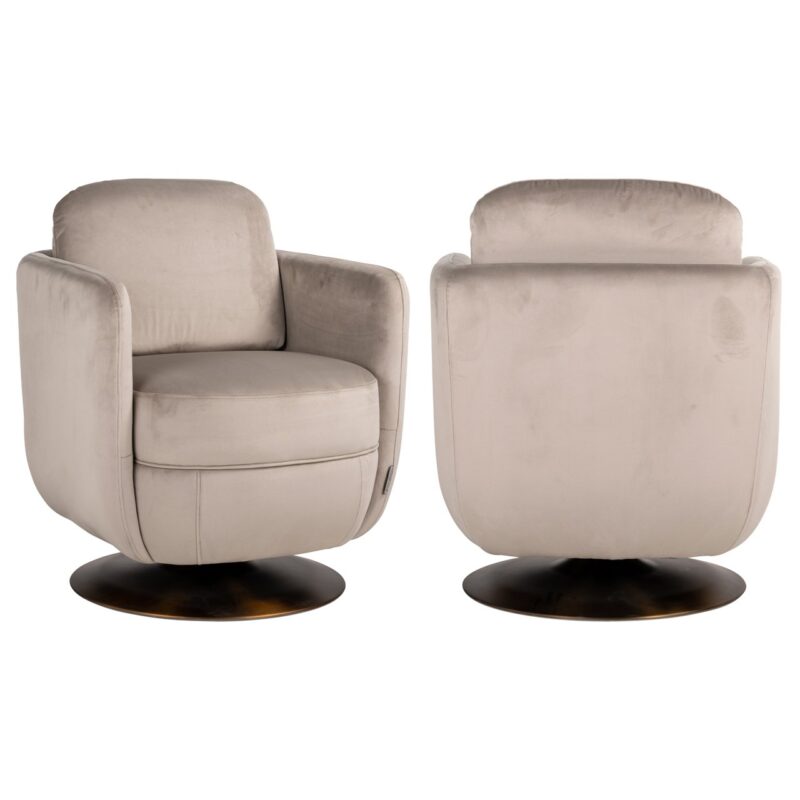 - Eetkamerstoel Turner khaki velvet fire retardant