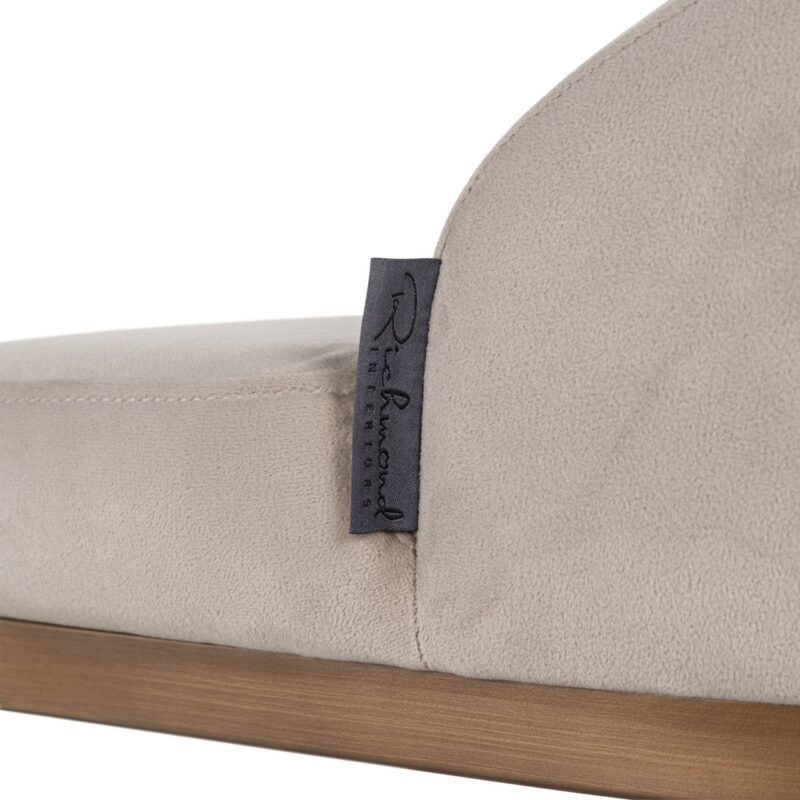 - Barstoel Bolton khaki velvet brushed gold fire retardant (Set of 2)