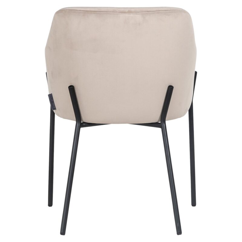 - Eetkamerstoel Fay khaki velvet fire retardant