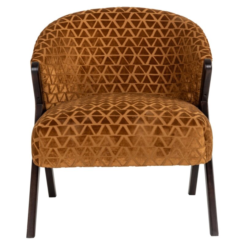 - Lounge stoel Mia old gold triangle