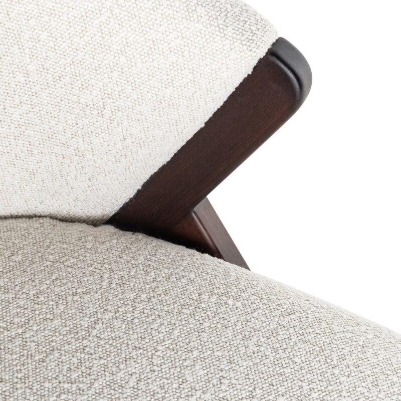 - Lounge stoel Mia white bouclé