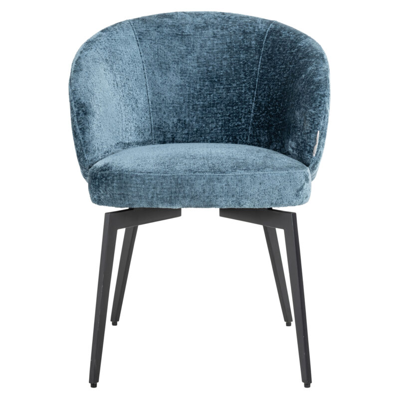 - Eetkamerstoel Amphara blue chenille fire retardant