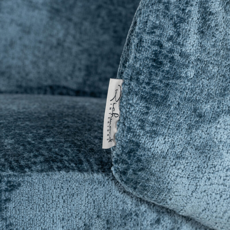 - Eetkamerstoel Amphara blue chenille fire retardant