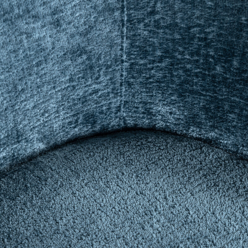 - Eetkamerstoel Amphara blue chenille fire retardant