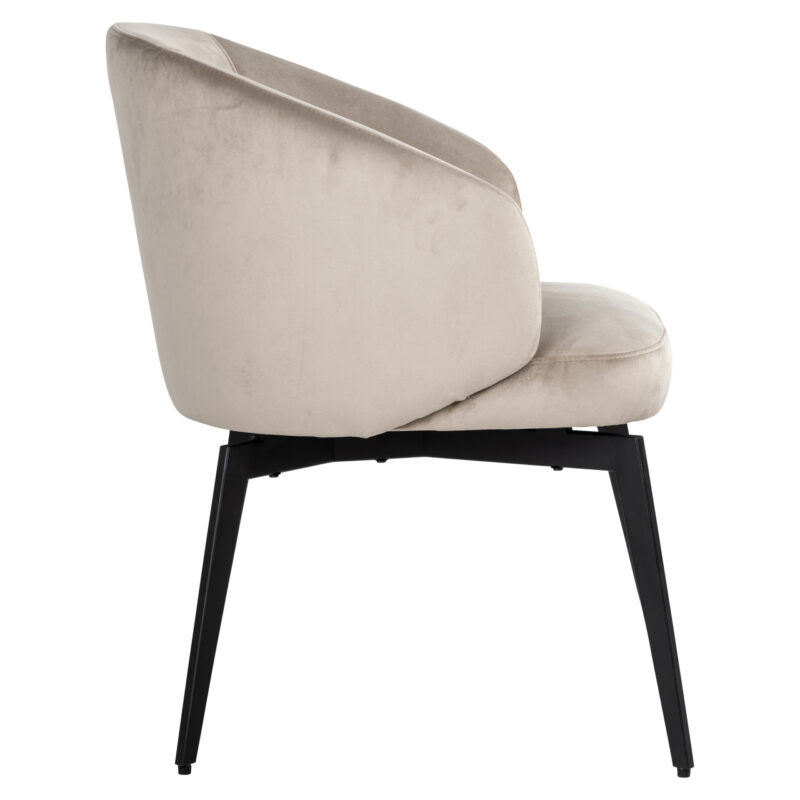 - Eetkamerstoel Amphara khaki velvet fire retardant