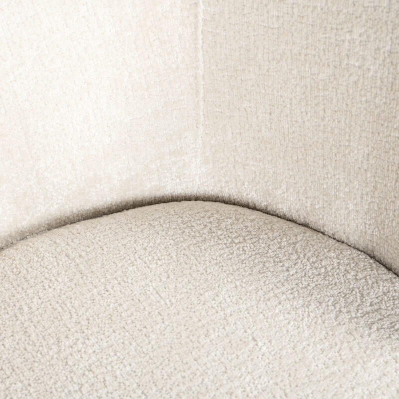 - Eetkamerstoel Amphara FR white chenille fire retardant