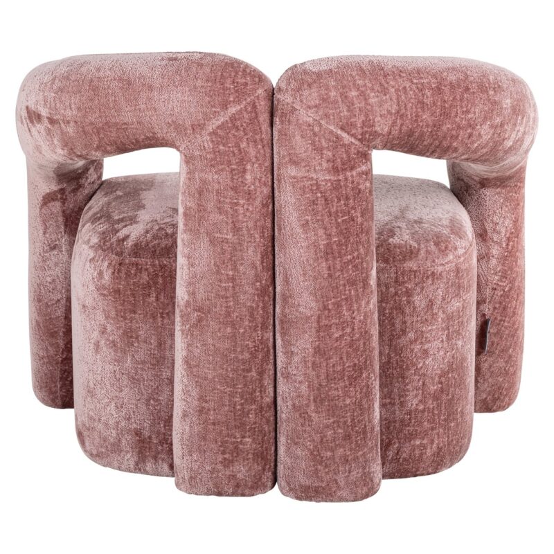 - Lounge stoel Dana rose chenille