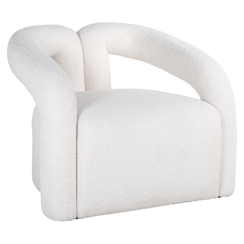 - Lounge stoel Dana white furry