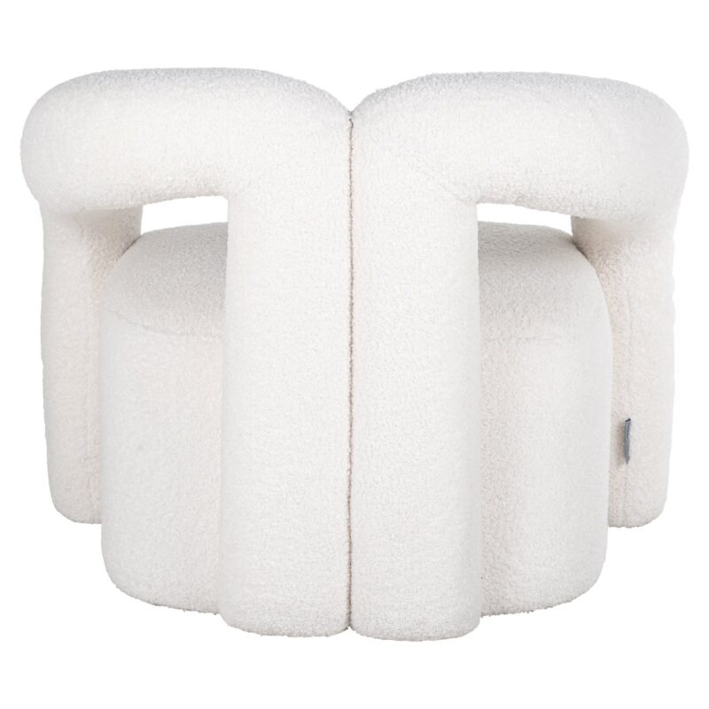 - Lounge stoel Dana white furry
