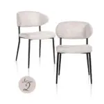 - Eetkamerstoel Bea lovely cream (Set of 2)