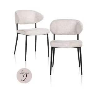 - Eetkamerstoel Bea lovely cream (Set of 2)