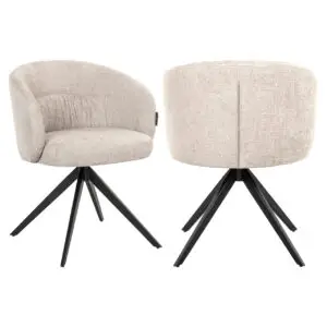 - Eetkamerstoel Olivia natural miami swivel
