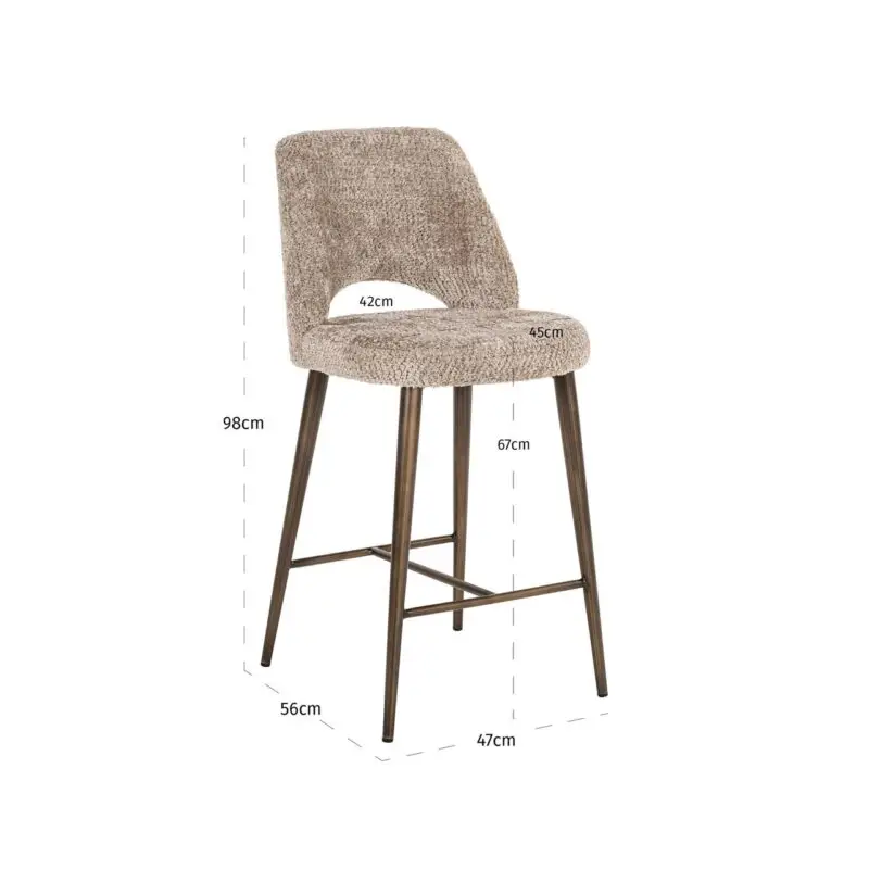 - Counterstoel Delphine lovely nature fire retardant