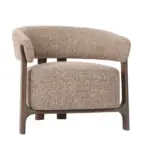 - Lounge stoel Dalara brown tweed