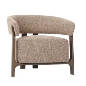 - Lounge stoel Dalara brown tweed