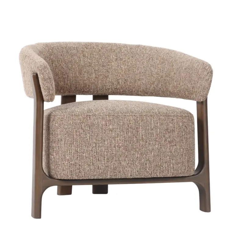 - Lounge stoel Dalara brown tweed