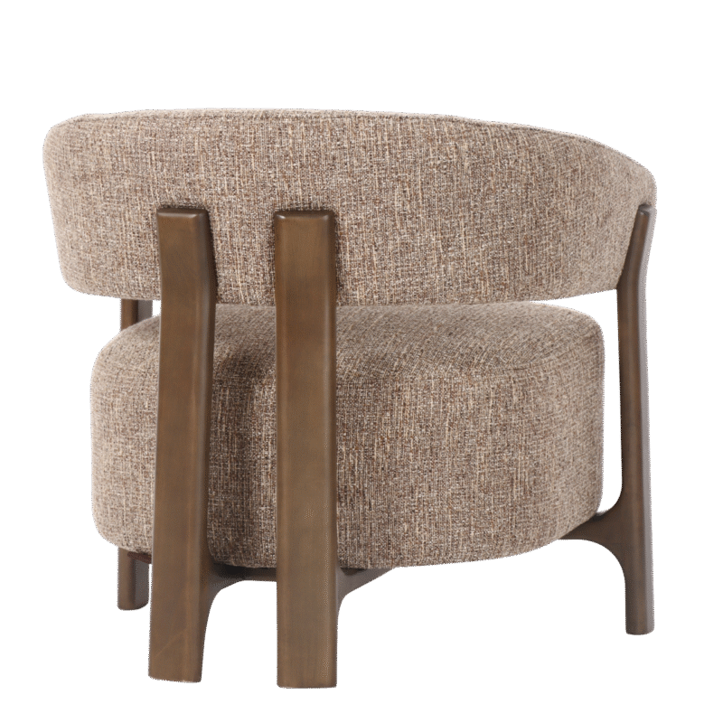 - Lounge stoel Dalara brown tweed