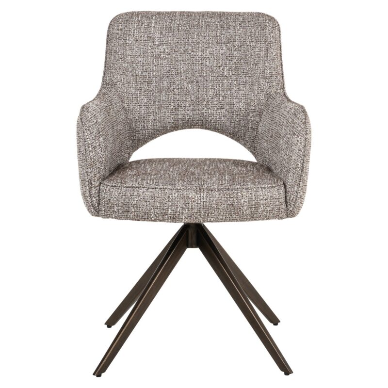 - Eetkamerstoel Ginerva earth tweed swivel