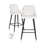 - Counterstoel Brooke white unicorn (Set of 2)