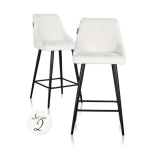 - Counterstoel Brooke white unicorn (Set of 2)