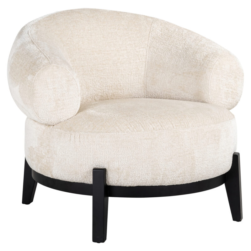 - Lounge stoel Montana white chenille