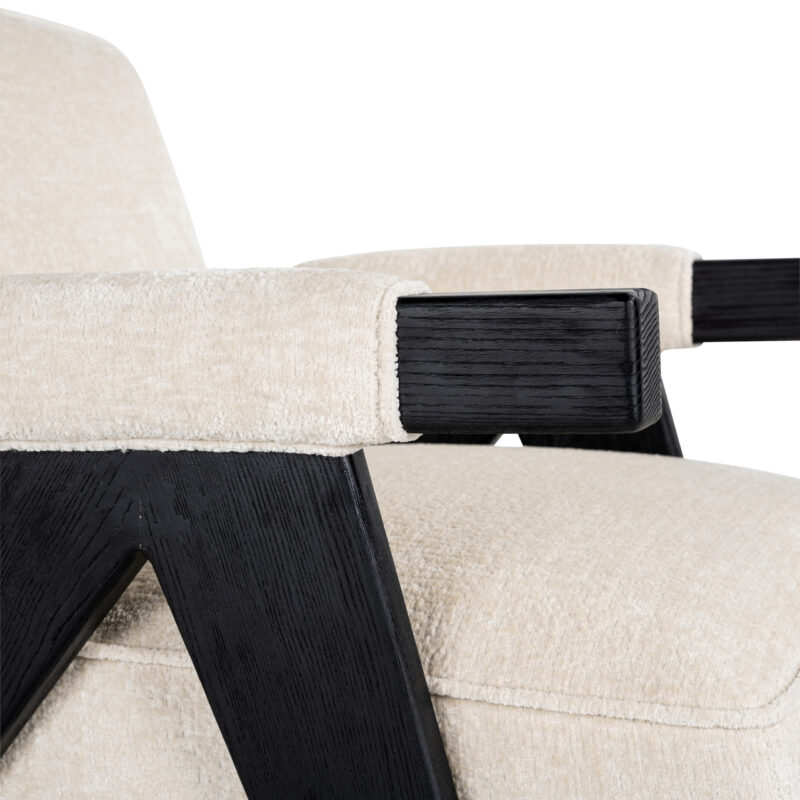 - Lounge stoel Cooper white chenille