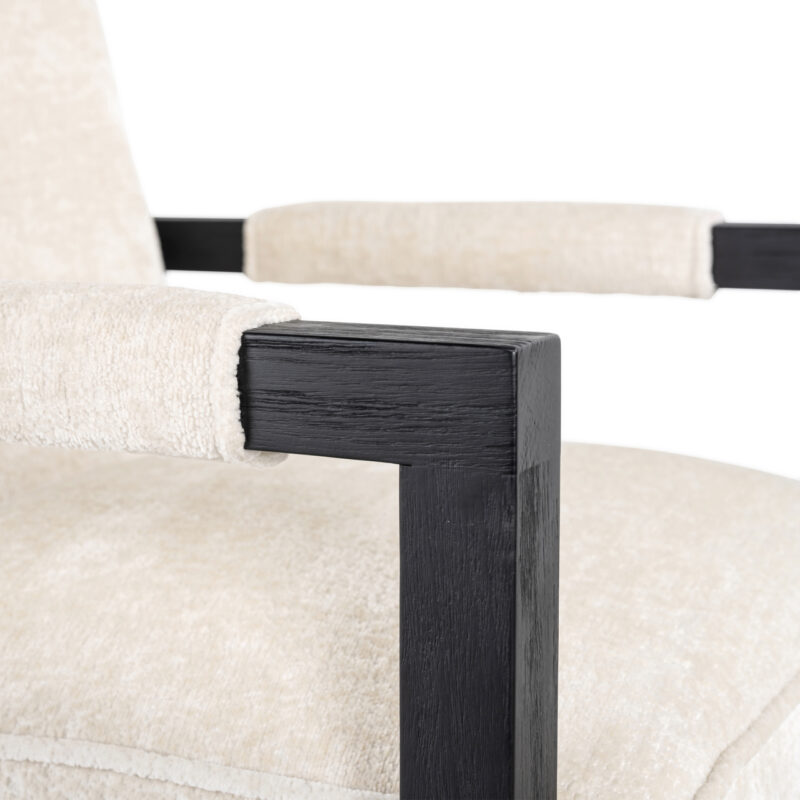 - Eetkamerstoel Beck white chenille