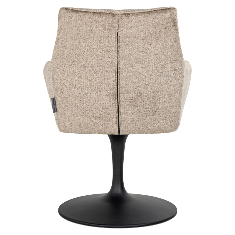 - Eetkamerstoel Marlon taupe chenille