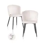 - Eetkamerstoel Sandy cream fusion (Set of 2)