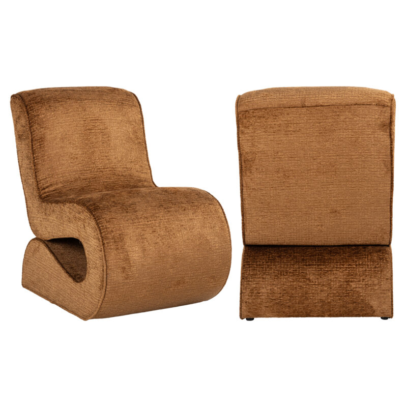 - Lounge stoel Frankie cognac fusion
