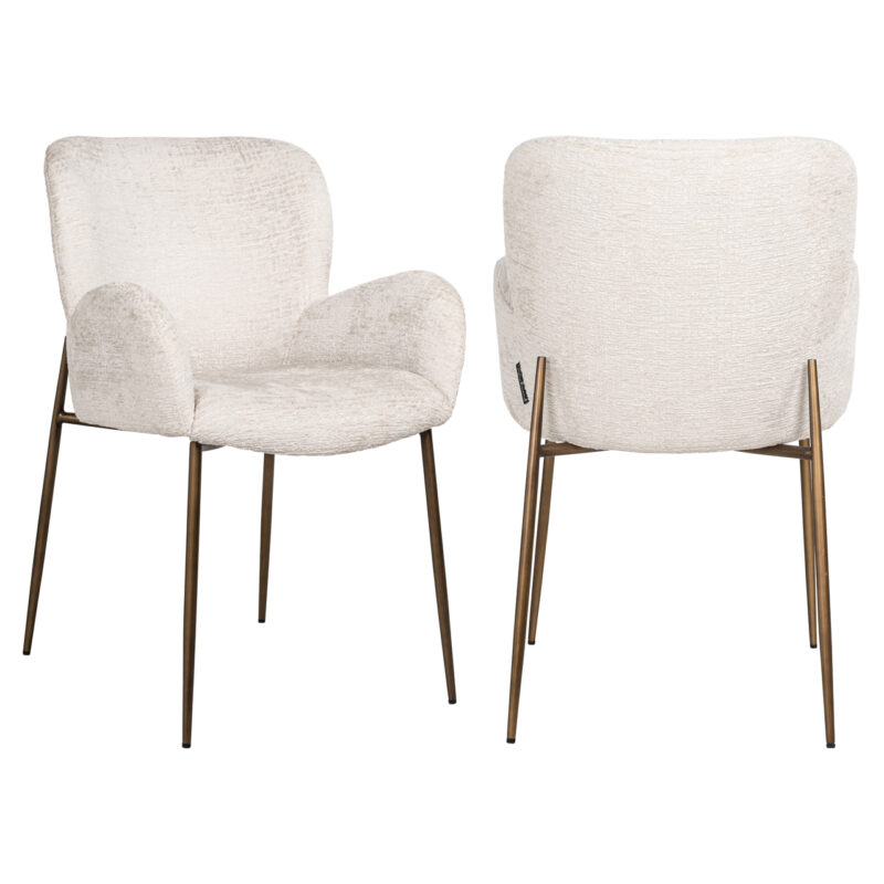 - Eetkamerstoel Amber cream fusion fire retardant