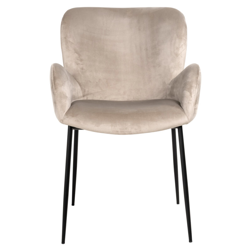 - Eetkamerstoel Amber khaki velvet fire retardant