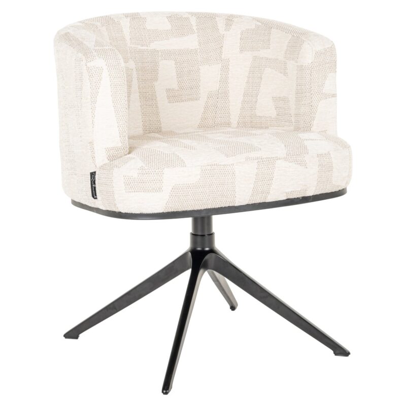 - Eetkamerstoel Cheyenne beige graffic