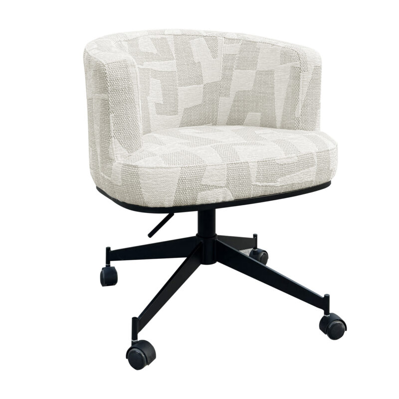 - Eetkamerstoel Rochenne beige graffic on wheels