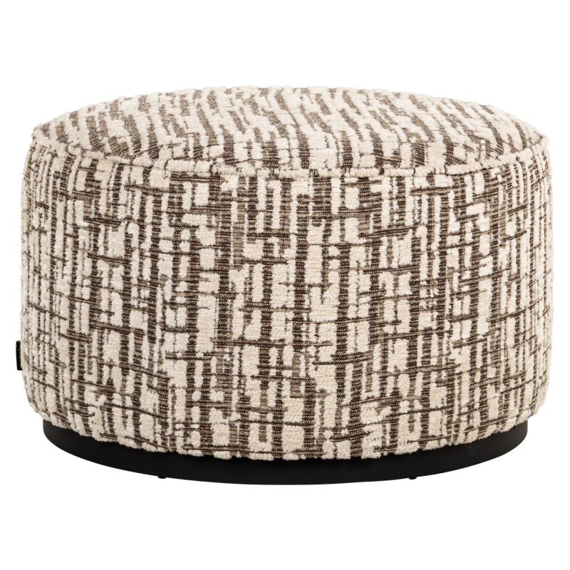 - Poef & Voetenbank Lexie cream 70Ø