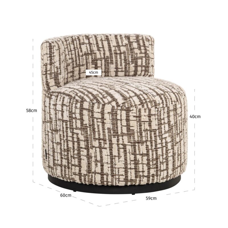- Lounge stoel Franny cream