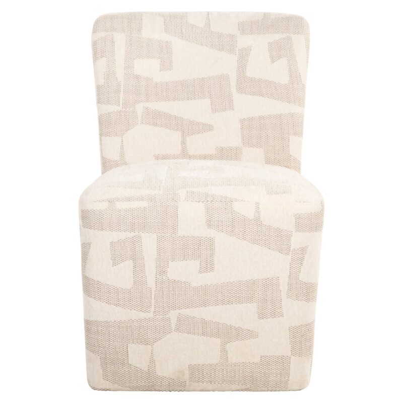 - Eetkamerstoel Lorain beige graffic on wheels